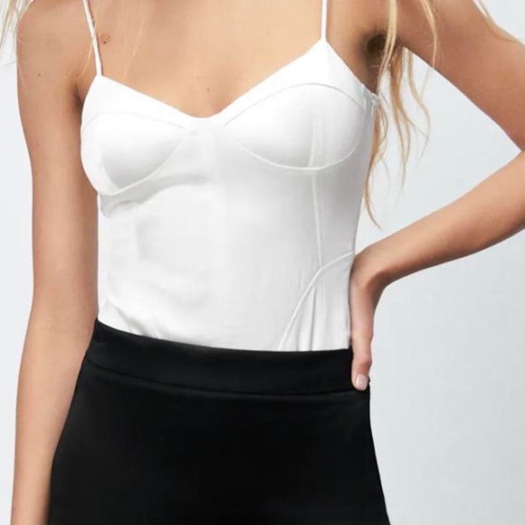 NEW ZARA SATIN EFFECT CORSET BODYSUIT SIZE M 4661/408 - Picture 6 of 15